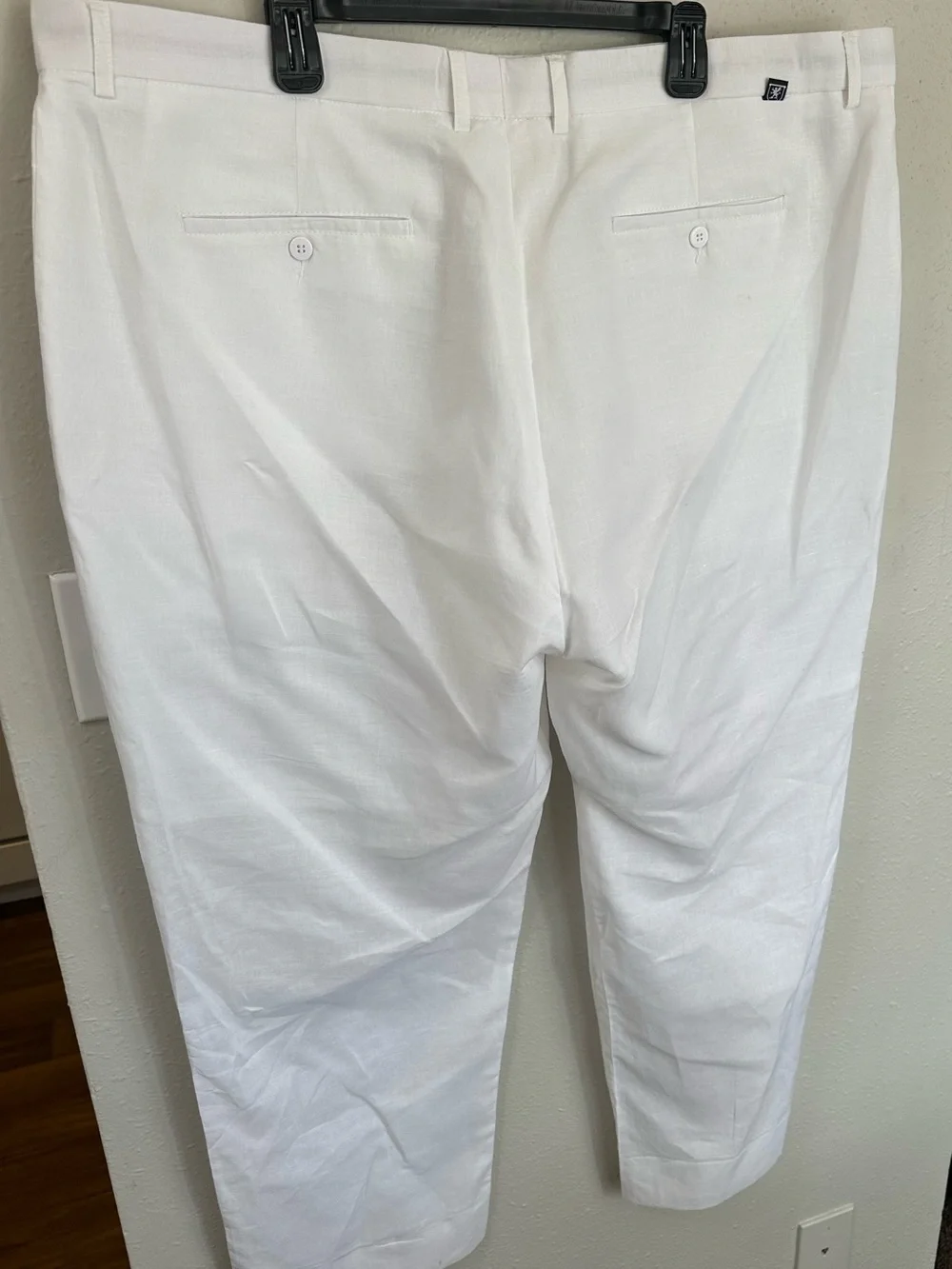 Stacy Adams Men’s Chinos — 2 pairs, white and tan